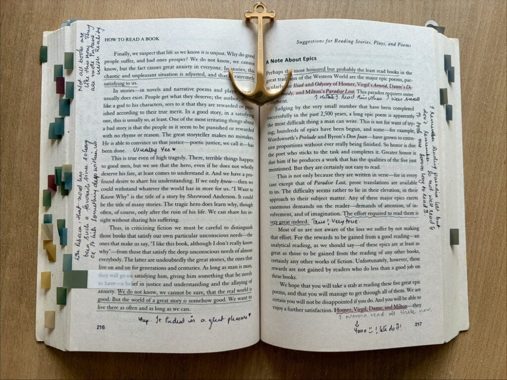 how to read a book annotations