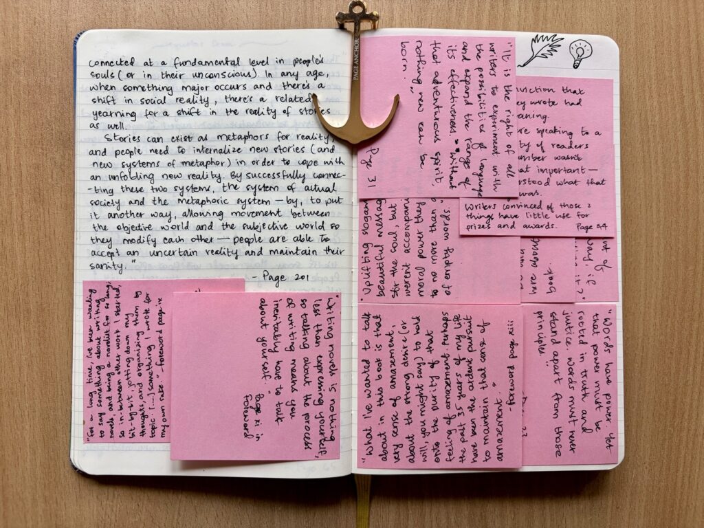 annotations saved from borrowed books - novelist as a vocation by haruki murakami