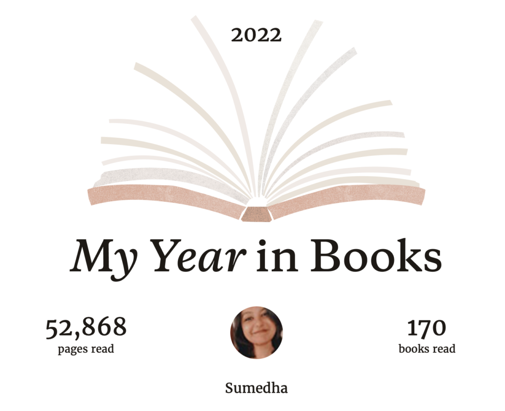 my year in books 2022 - 52868 pages read and 170 books read