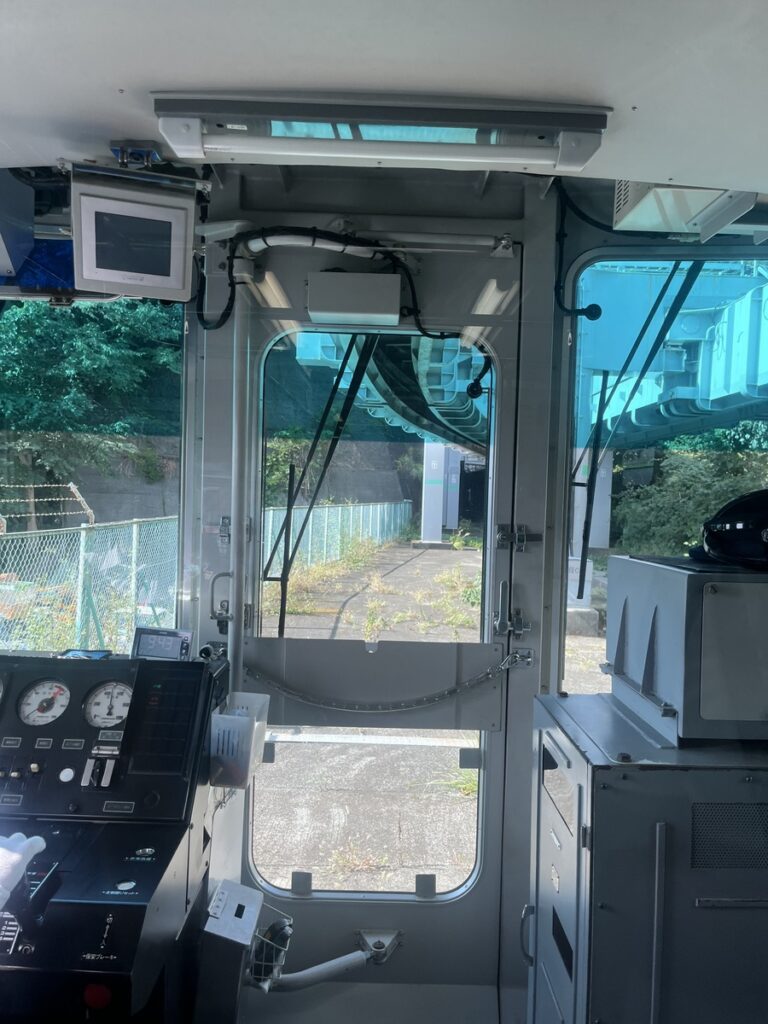 snap from inside of hanging shonan monorail