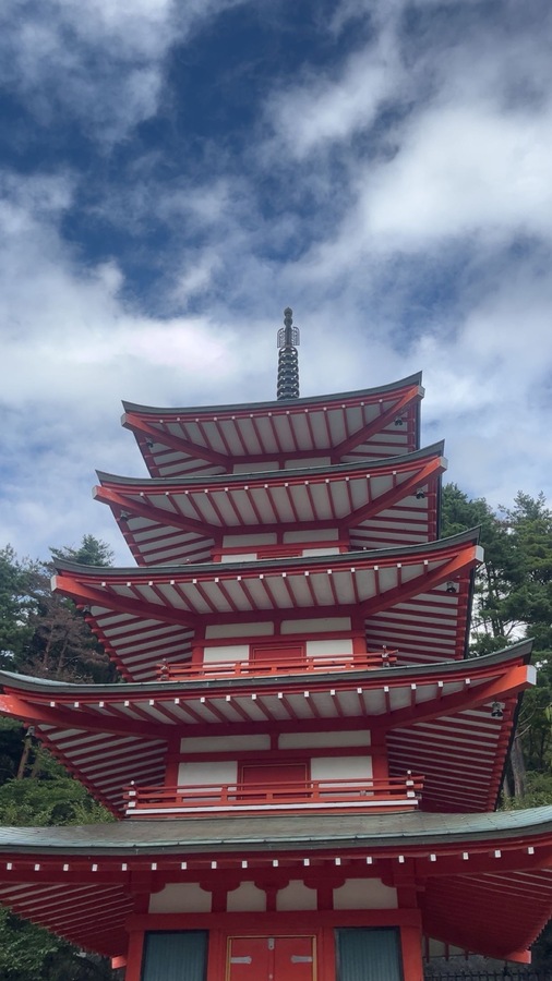 a tower near chureito pagoda