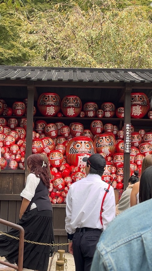 big daruma photo stop in katsuoji temple