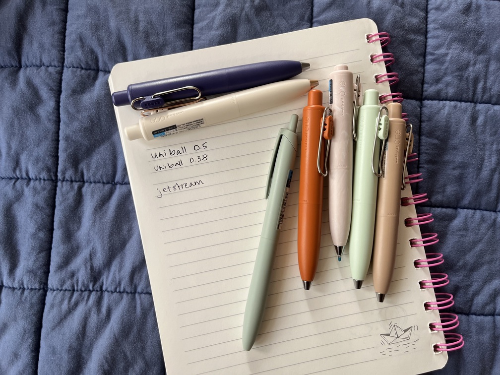 mitsubishi uniball one p pens and jetstream pen