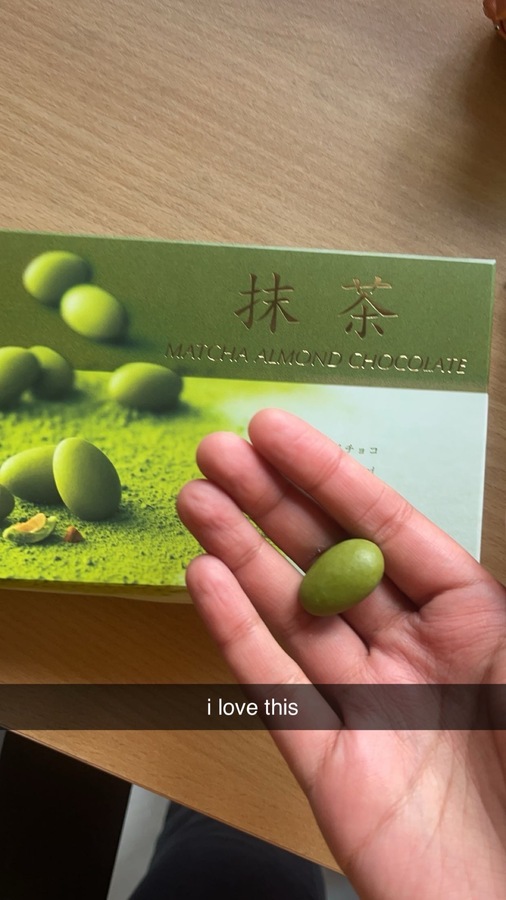 matcha almond chocolates