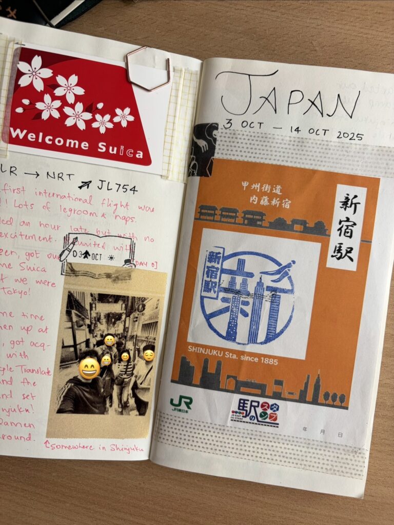 my japan trip memories in my traveler's notebook