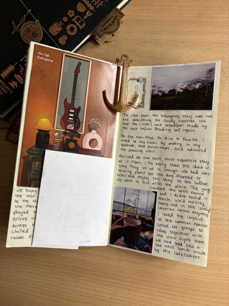 darjeeling trip in my traveler's notebook